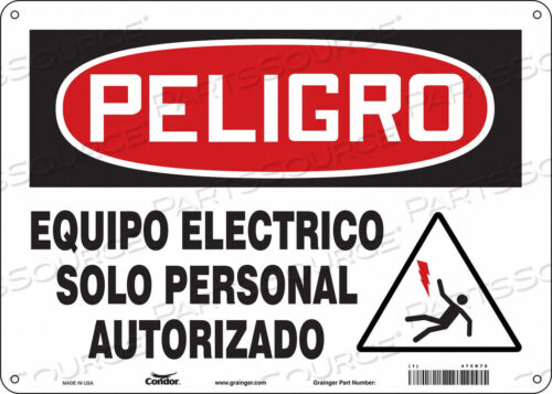 OEM#: 475R70SAFETY SIGN 14 W 10 H 0.032 THICKNESS by Condor