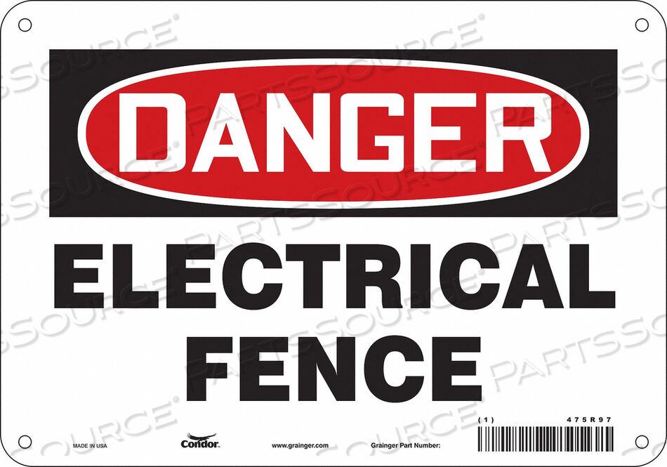 OEM#: 475R97SAFETY SIGN 10 W 7 H 0.032 THICKNESS by Condor