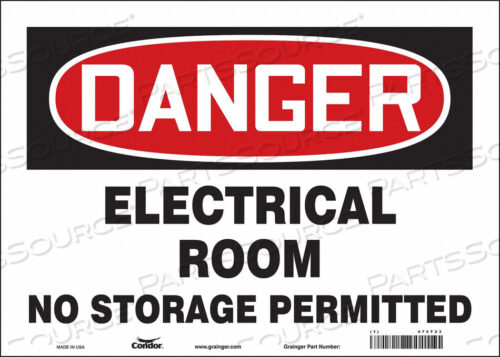 OEM#: 475T23SAFETY SIGN 14 W 10 H 0.004 THICKNESS by Condor