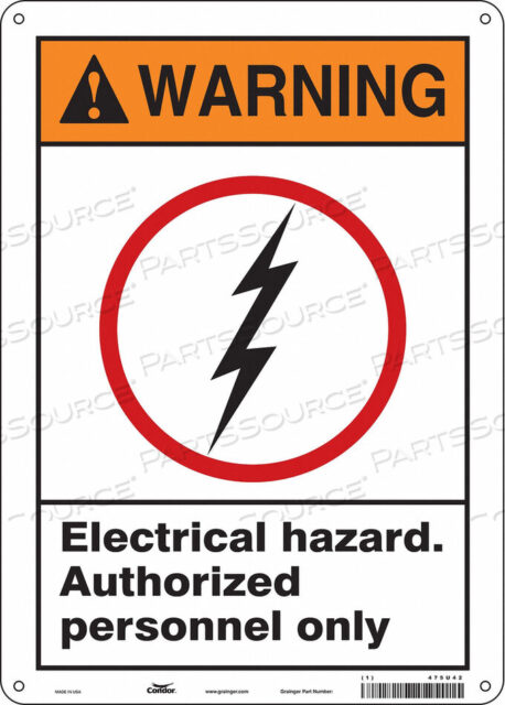 OEM#: 475U42SAFETY SIGN 10 W 14 H 0.055 THICKNESS by Condor
