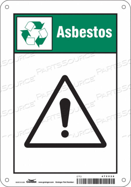 OEM#: 475V28SAFETY SIGN 7 WX10 H 0.032 THICKNESS by Condor