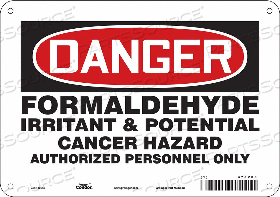 OEM#: 475V83SAFETY SIGN 10 WX7 H 0.032 THICKNESS by Condor