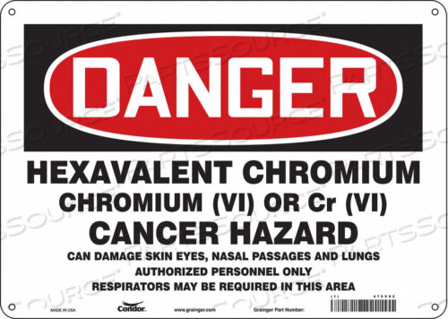 OEM#: 475V92SAFETY SIGN 14 WX10 H 0.055 THICKNESS by Condor