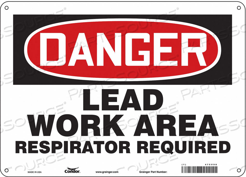 OEM#: 475V98SAFETY SIGN 14 WX10 H 0.055 THICKNESS by Condor