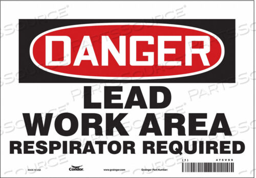 OEM#: 475V99SAFETY SIGN 10 WX7 H 0.004 THICKNESS by Condor
