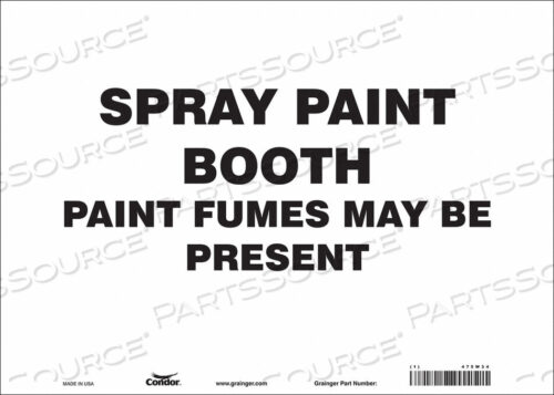 OEM#: 475W34CHEMICAL SIGN 14 W 10 H 0.004 THICK by Condor