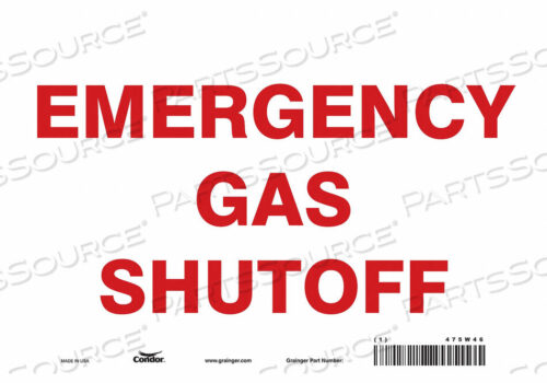 OEM#: 475W46CHEMICAL SIGN 10 W 7 H 0.004 THICKNESS by Condor