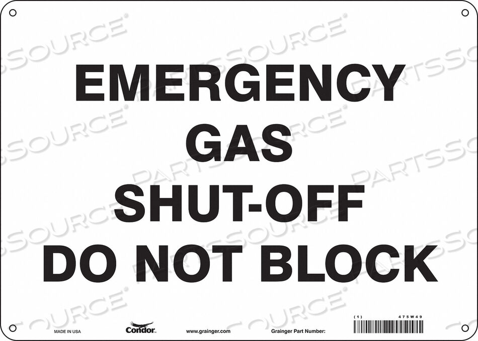OEM#: 475W49CHEMICAL SIGN 14 W 10 H 0.032 THICK by Condor
