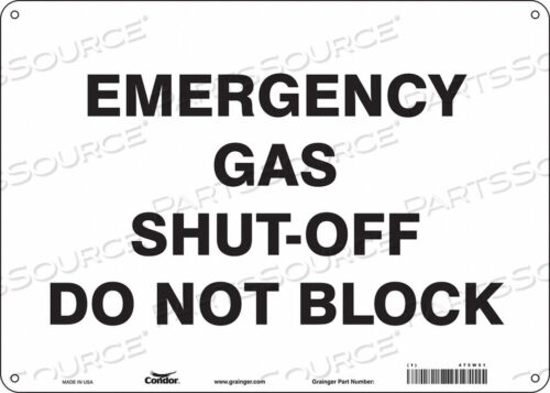 OEM#: 475W51CHEMICAL SIGN 14 W 10 H 0.055 THICK by Condor