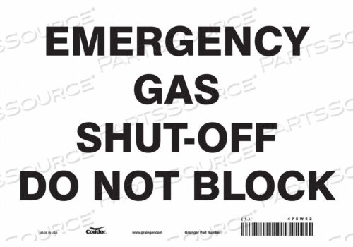 OEM#: 475W52CHEMICAL SIGN 10 W 7 H 0.004 THICKNESS by Condor