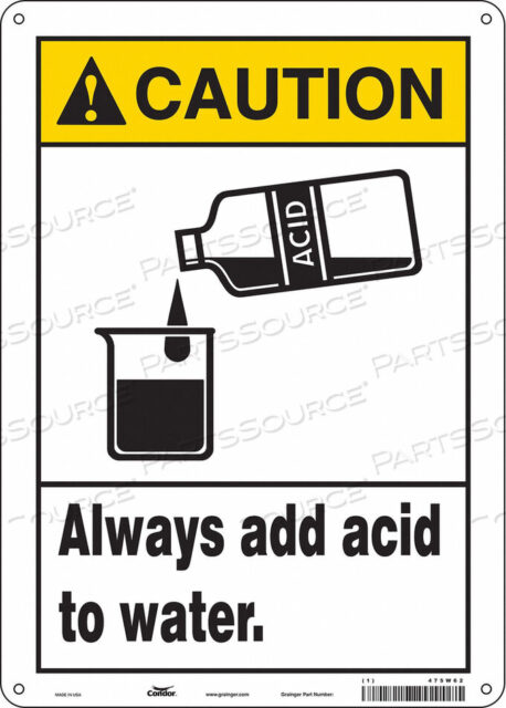 OEM#: 475W62CHEMICAL SIGN 10 W 14 H 0.032 THICK by Condor