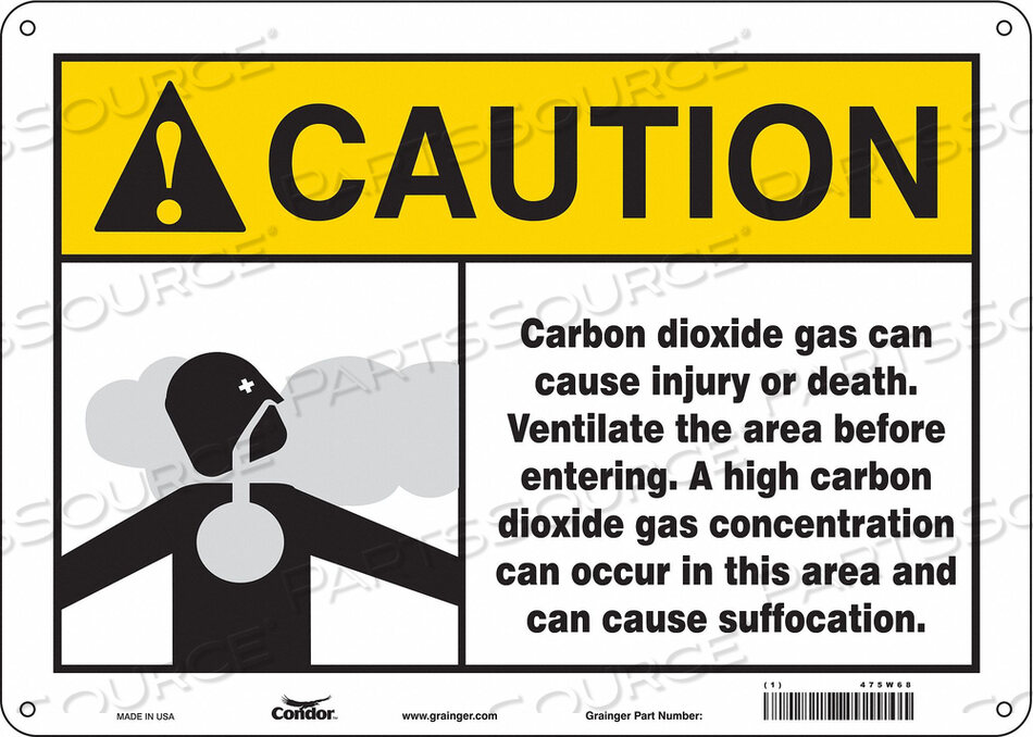 OEM#: 475W68CHEMICAL SIGN 14 W 10 H 0.032 THICK by Condor