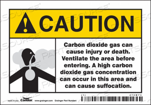 OEM#: 475W73CHEMICAL SIGN 5 W 3-1/2 H 0.004 THICK by Condor