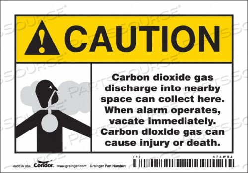 OEM#: 475W82CHEMICAL SIGN 5 W 3-1/2 H 0.004 THICK by Condor