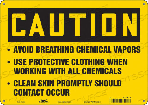 OEM#: 475W88CHEMICAL SIGN 14 W 10 H 0.055 THICK by Condor