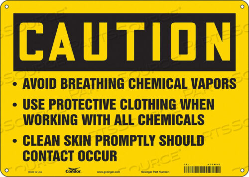 OEM#: 475W90CHEMICAL SIGN 14 W 10 H 0.004 THICK by Condor