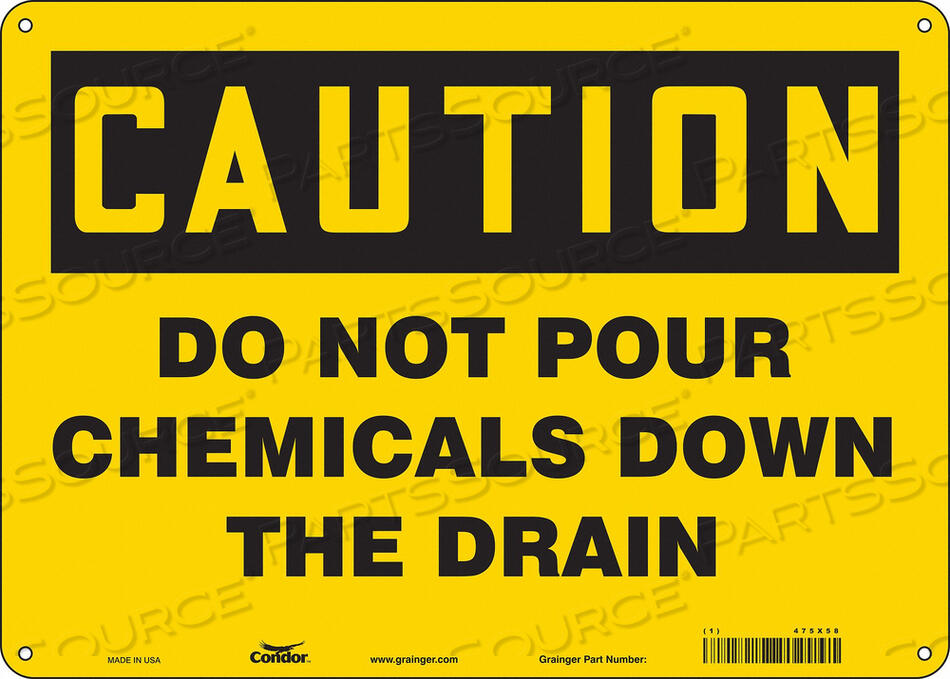 OEM#: 475X58CHEMICAL SIGN 14 W 10 H 0.032 THICK by Condor