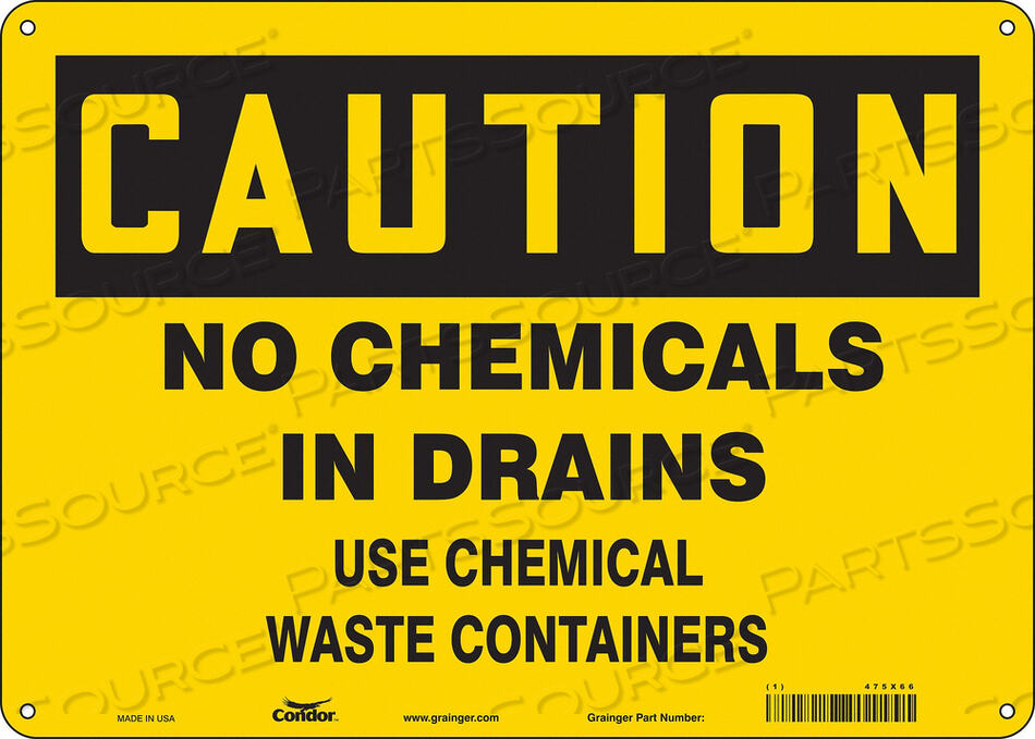 OEM#: 475X66CHEMICAL SIGN 14 W 10 H 0.055 THICK by Condor