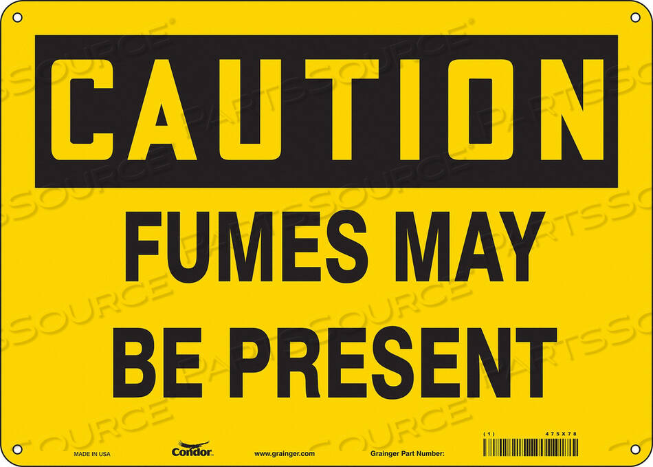 OEM#: 475X78CHEMICAL SIGN 14 W 10 H 0.055 THICK by Condor