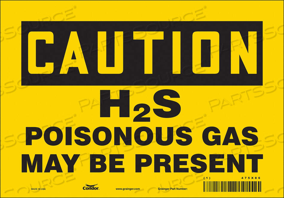OEM#: 475X86CHEMICAL SIGN 10 W 7 H 0.004 THICKNESS by Condor