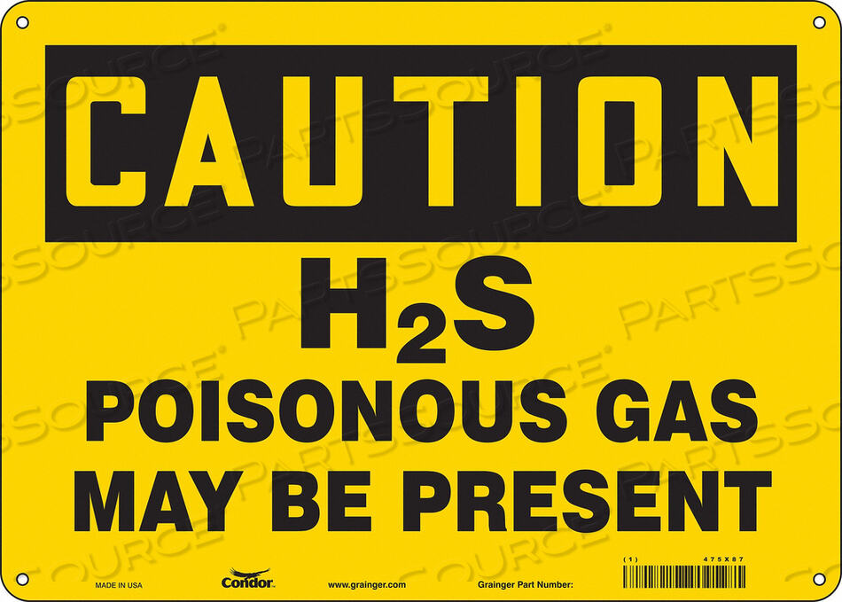 OEM#: 475X87CHEMICAL SIGN 14 W 10 H 0.004 THICK by Condor