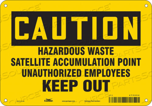 OEM#: 475X94CHEMICAL SIGN 10 W 7 H 0.032 THICKNESS by Condor