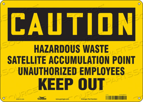 OEM#: 475X97CHEMICAL SIGN 14 W 10 H 0.055 THICK by Condor