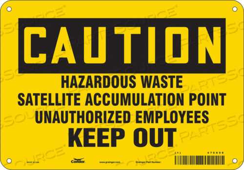 OEM#: 475X98CHEMICAL SIGN 10 W 7 H 0.004 THICKNESS by Condor