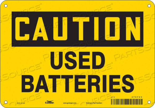 OEM#: 475Y23CHEMICAL SIGN 10 W 7 H 0.055 THICKNESS by Condor