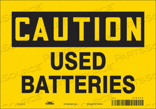 OEM#: 475Y25CHEMICAL SIGN 10 W 7 H 0.004 THICKNESS by Condor