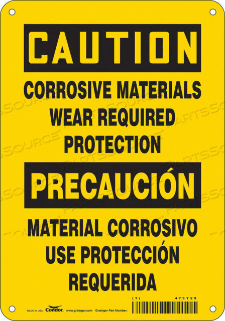 OEM#: 475Y29CHEMICAL SIGN 7 W 10 H 0.055 THICKNESS by Condor
