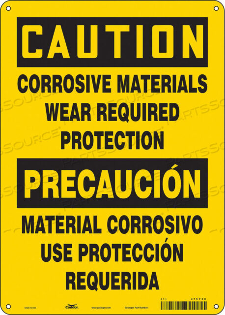OEM#: 475Y30CHEMICAL SIGN 10 W 14 H 0.055 THICK by Condor