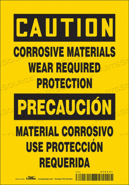OEM#: 475Y31CHEMICAL SIGN 7 W 10 H 0.004 THICKNESS by Condor