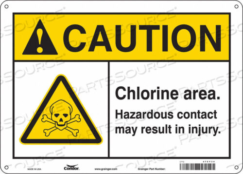 OEM#: 475Y34CHEMICAL SIGN 14 W 10 H 0.032 THICK by Condor