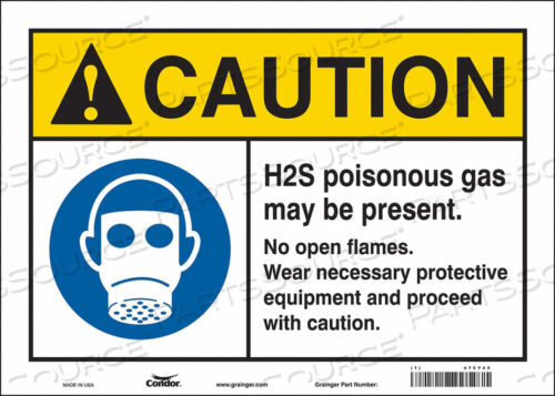 OEM#: 475Y45CHEMICAL SIGN 14 W 10 H 0.004 THICK by Condor