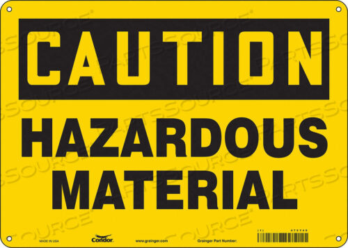 OEM#: 475Y49CHEMICAL SIGN 14 W 10 H 0.055 THICK by Condor