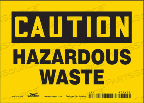 OEM#: 475Y59CHEMICAL SIGN 7 W 5 H 0.004 THICKNESS by Condor