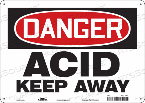 OEM#: 475Y63CHEMICAL SIGN 14 W 10 H 0.032 THICK by Condor