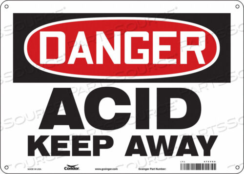 OEM#: 475Y65CHEMICAL SIGN 14 W 10 H 0.055 THICK by Condor