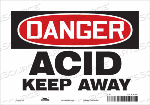 OEM#: 475Y66CHEMICAL SIGN 10 W 7 H 0.004 THICKNESS by Condor