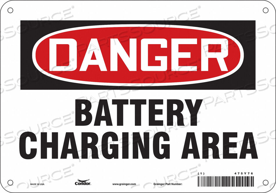 OEM#: 475Y76CHEMICAL SIGN 10 W 7 H 0.055 THICKNESS by Condor