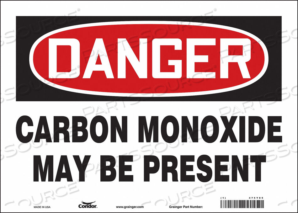 OEM#: 475Y85CHEMICAL SIGN 14 W 10 H 0.004 THICK by Condor