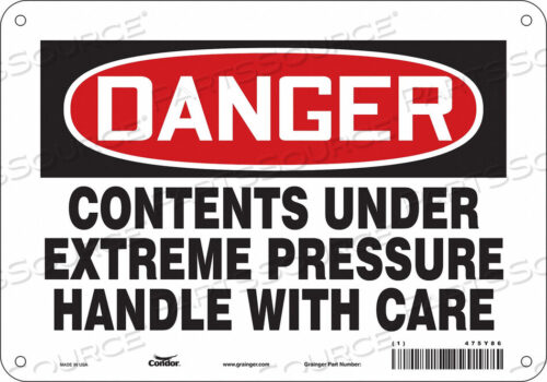 OEM#: 475Y86CHEMICAL SIGN 10 W 7 H 0.032 THICKNESS by Condor
