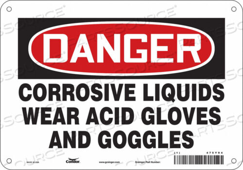 OEM#: 475Y94CHEMICAL SIGN 10 W 7 H 0.055 THICKNESS by Condor