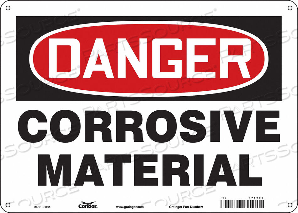 OEM#: 475Y99CHEMICAL SIGN 14 W 10 H 0.032 THICK by Condor