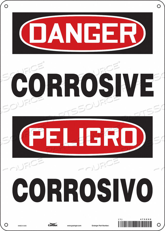 OEM#: 475Z06CHEMICAL SIGN 10 W 14 H 0.032 THICK by Condor