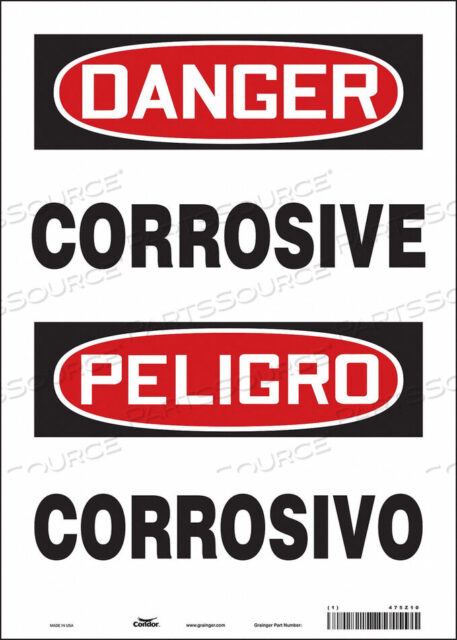 OEM#: 475Z10CHEMICAL SIGN 10 W 14 H 0.004 THICK by Condor