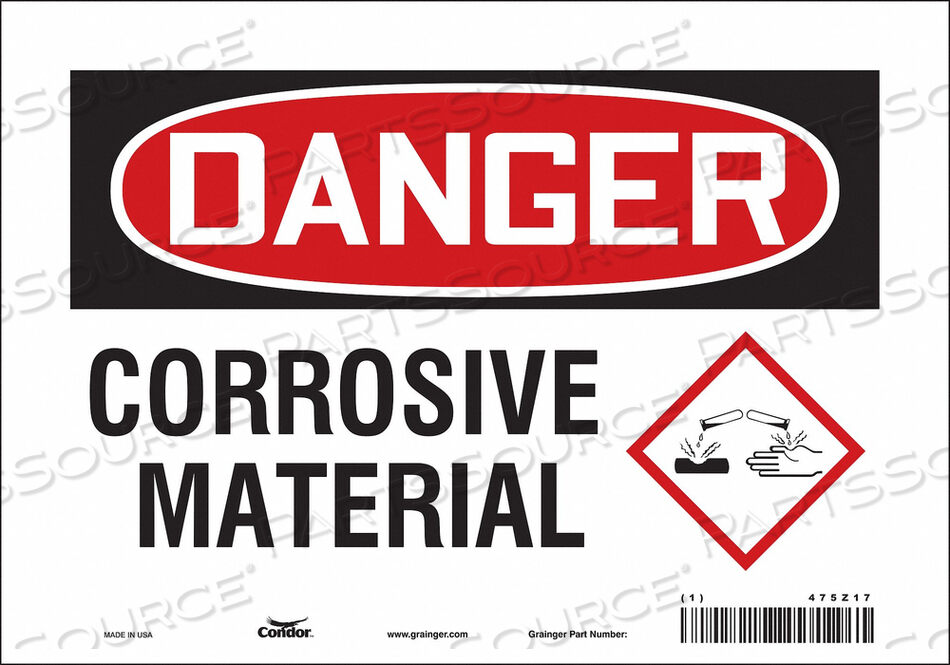 OEM#: 475Z17CHEMICAL SIGN 10 W 7 H 0.004 THICKNESS by Condor