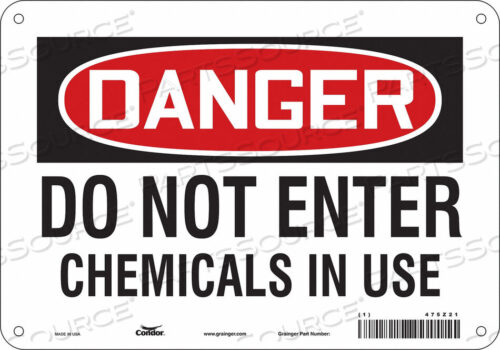 OEM#: 475Z21CHEMICAL SIGN 10 W 7 H 0.055 THICKNESS by Condor
