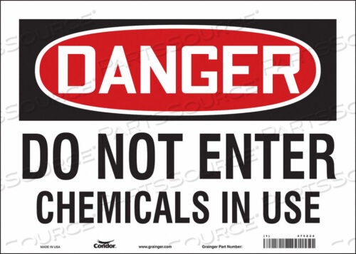 OEM#: 475Z24CHEMICAL SIGN 14 W 10 H 0.004 THICK by Condor